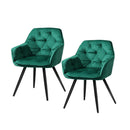 Set Of 2 Calivia Dining Chairs Kitchen Chairs Upholstered Velvet