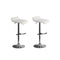 Set of 2 PU Leather Kitchen Bar Stool White