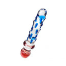 Sexus Glass Dildo Blue Red 20Cm