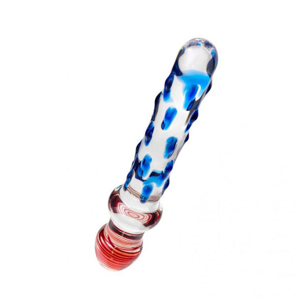Sexus Glass Dildo Blue Red 20Cm