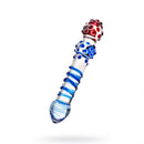 Sexus Glass Dildo Blue Red