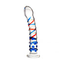 Sexus Glass Dildo Blue Tip 18cm