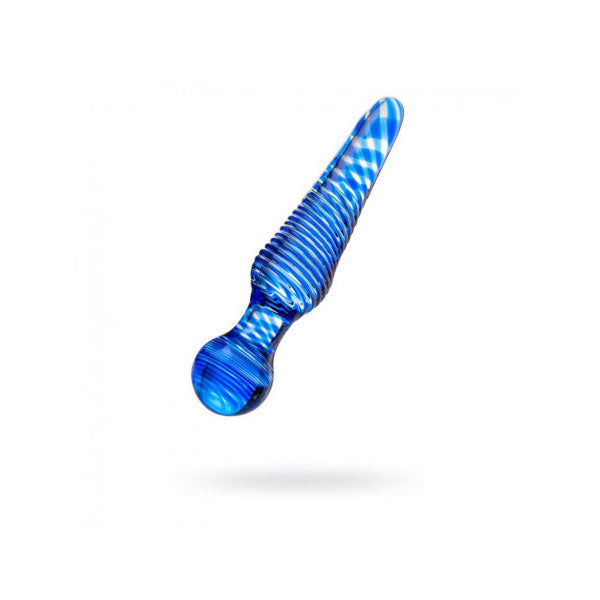 Sexus Glass Dildo Color Blue 17 Cm Length