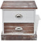 Shabby Chic Bedside Cabinets (2 Pcs) - Brown/White