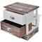 Shabby Chic Bedside Cabinets (2 Pcs) - Brown/White