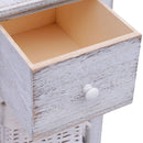 Shabby Chic Bedside Cabinet Wood - White