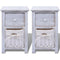 Shabby Chic Bedside Cabinets - White (Set of 2)