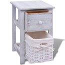 Shabby Chic Bedside Cabinets - White (Set of 2)