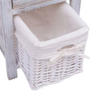 Shabby Chic Bedside Cabinets - White (Set of 2)