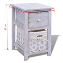 Shabby Chic Bedside Cabinets - White (Set of 2)