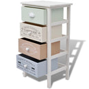 Shabby Chic French Storage Cabinet 4 Drawers Wood