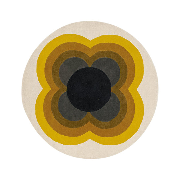 Shankill Sunflower Yellow Round Rugs 200X200Cm