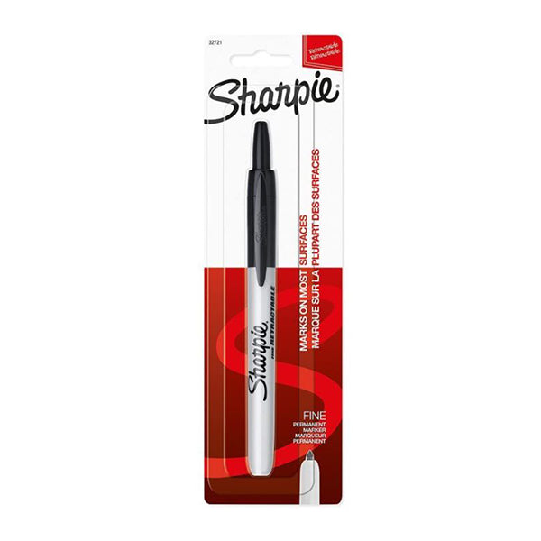 Sharpie Permanent Marker Retractable Fp Black Bx6