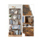 5 Tier Bookshelf Display Shelf And Room Divider Rustic Brown