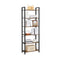 6 Tier Bookcase Storage Shelf Steel Frame