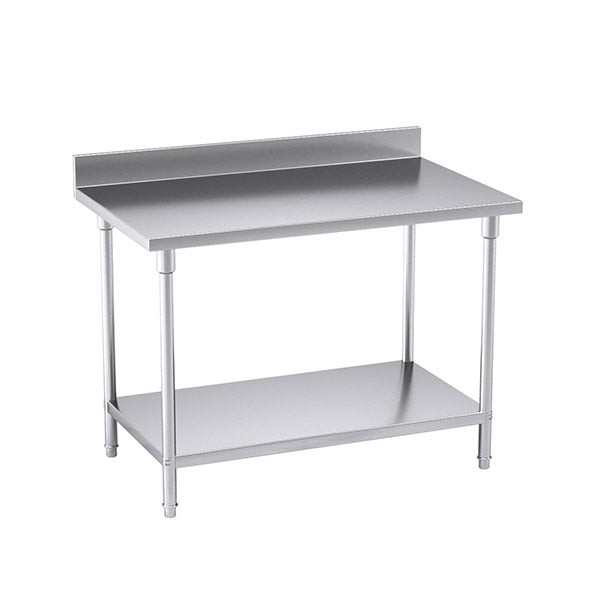 Catering Kitchen Stainless Steel Prep Work Bench With Back Splash