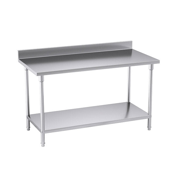 Commercial Kitchen Stainless Steel Work Bench Table With Back Splash