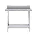 Catering Kitchen Stainless Steel Work Bench Table With Back Splash