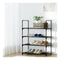 Shoe Rack Stackable Shelves 4 Tiers 55Cm Shoes Storage Stand Black
