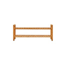 Shoe Rack With 2 Shelves 100 X 27 X 40 Cm Solid Oak Wood