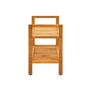 Shoe Rack With 2 Shelves 100 X 27 X 40 Cm Solid Oak Wood