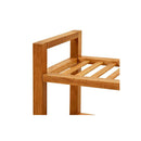 Shoe Rack With 2 Shelves 100 X 27 X 40 Cm Solid Oak Wood