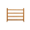 Shoe Rack With 4 Shelves 100 X 27 X 80 Cm Solid Oak Wood