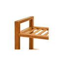 Shoe Rack With 4 Shelves 100 X 27 X 80 Cm Solid Oak Wood