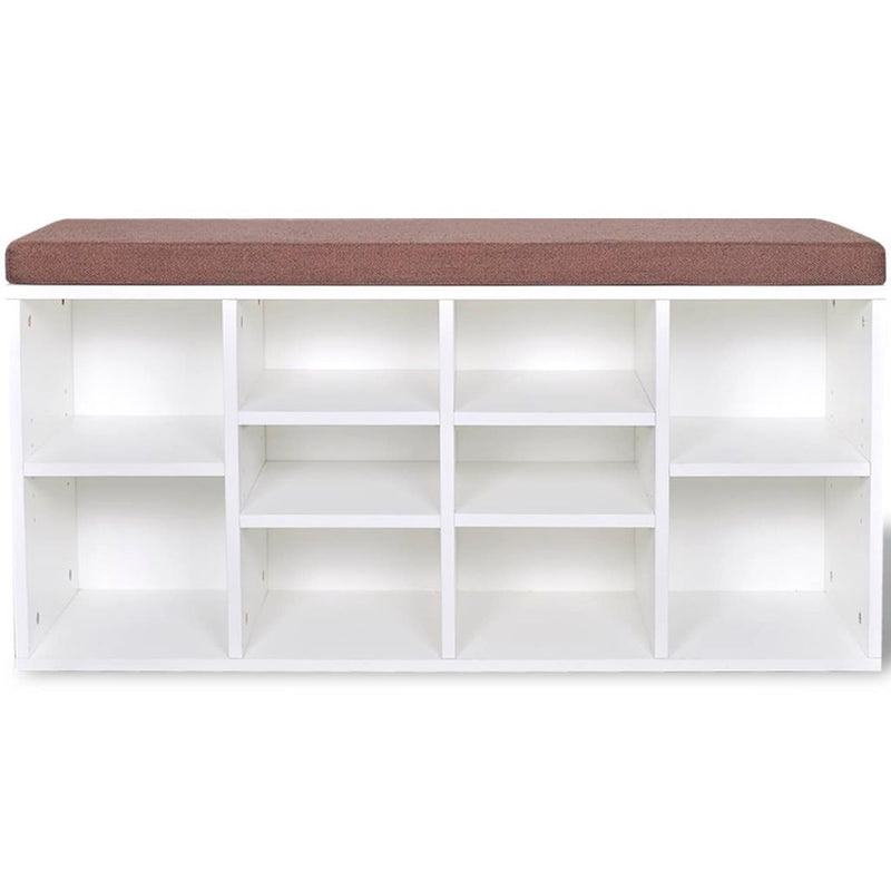 Shoe Storage Bench 10 Compartments