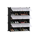 6 Tier 2 Column Shoe Rack Organizer Storage Stackable With Cover