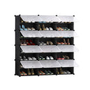 8 Tier 3 Column Shoe Rack Organizer Storage Stackable With Cover