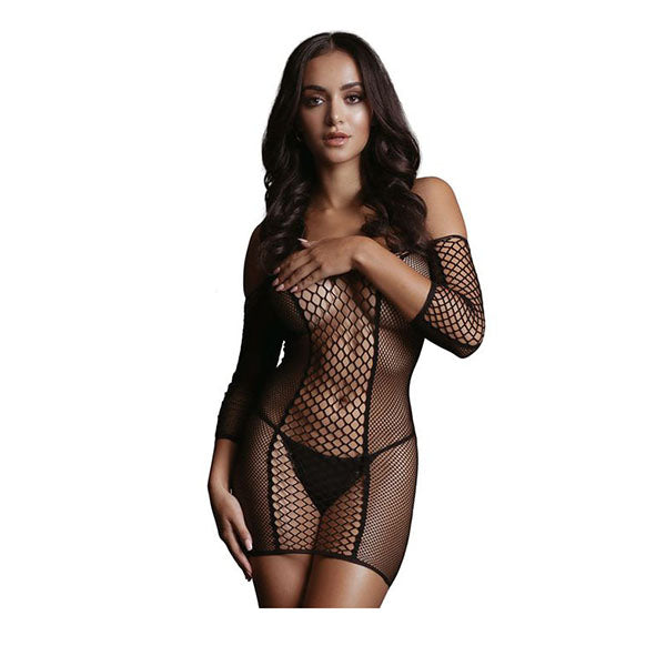 Shots Toys Le Desir Duo Net Sleeved Mini Dress One Size