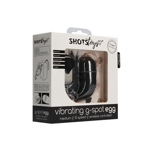 Shots Toys Vibrating G Spot Egg Black Medium