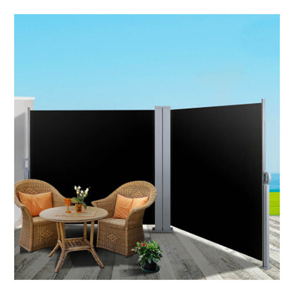 Side Awning Outdoor Blinds Sun Shade Retractable Screen 2M X 6M Bk