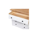 Side Cabinet White 80 X 40 X 73 Cm Pine Panama Range
