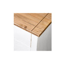 Side Cabinet White 80 X 40 X 73 Cm Pine Panama Range