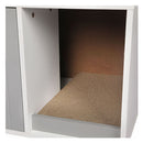 Side Table Enclosed Hooded Cat Litter Box Furniture Scratch Board