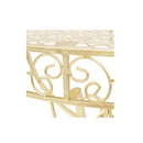 Side Table Vintage Style Half Round Metal