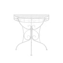 Side Table Vintage Style Half Round Metal