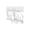Side Table Vintage Style Half Round Metal