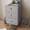 Side Cabinet With 3 Drawers - Grey