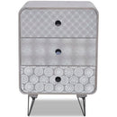 Side Cabinet With 3 Drawers - Grey