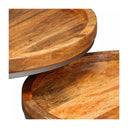 Side Table Set 2 Pieces Solid Mango Wood