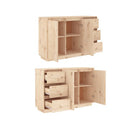 Sideboard 111 X 34 X 75 Cm Solid Wood Pine