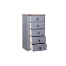 Sideboard Grey 46 X 40 X 89 Cm Pine Panama Range