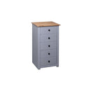 Sideboard Grey 46 X 40 X 89 Cm Pine Panama Range