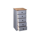 Sideboard Grey 46 X 40 X 89 Cm Pine Panama Range