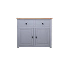 Sideboard Grey 93 X 40 X 80 Cm Solid Pinewood Panama Range