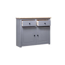 Sideboard Grey 93 X 40 X 80 Cm Solid Pinewood Panama Range