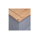 Sideboard Grey 93 X 40 X 80 Cm Solid Pinewood Panama Range